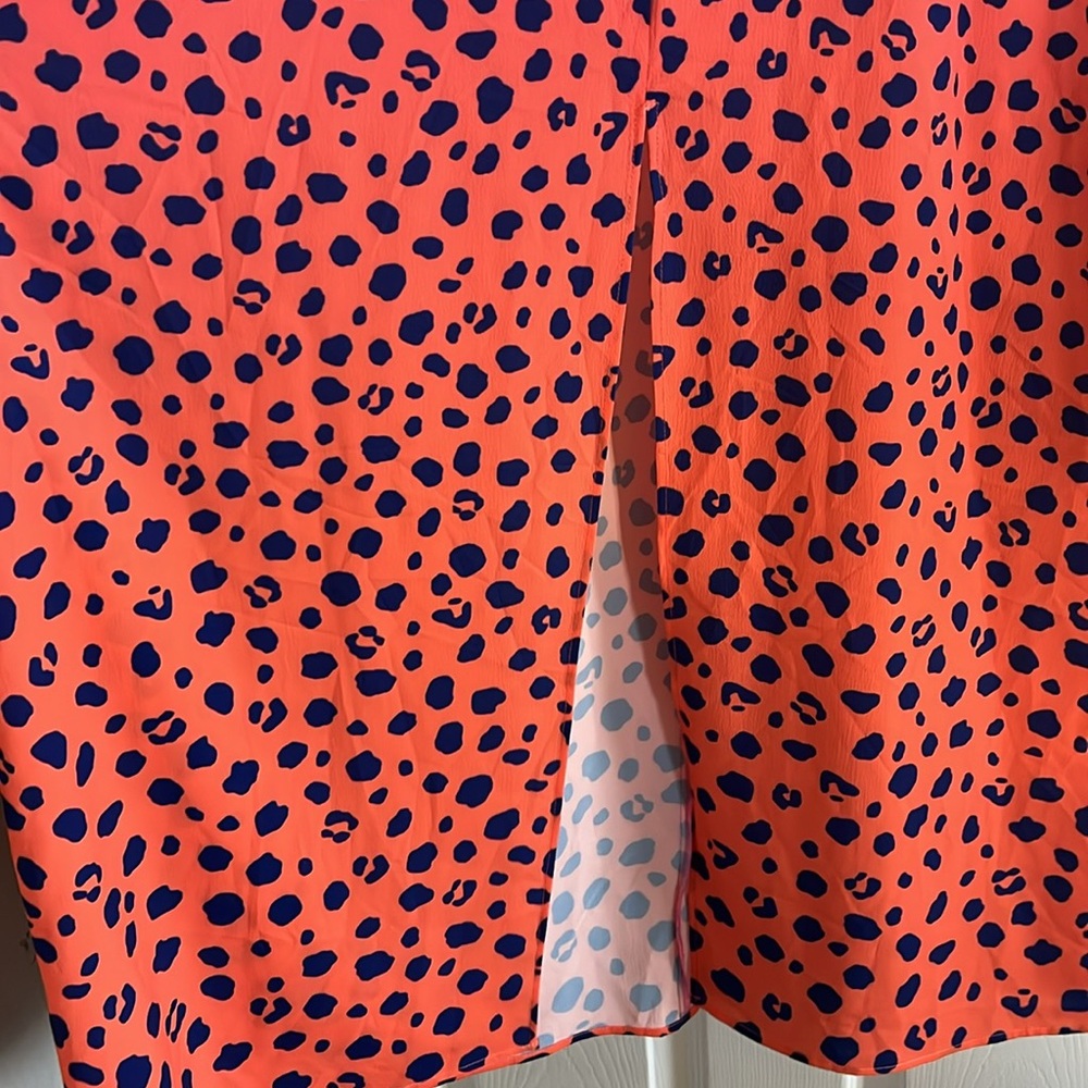 AFRM ombré Leopard midi cutout dress size XL - Picture 4 of 11